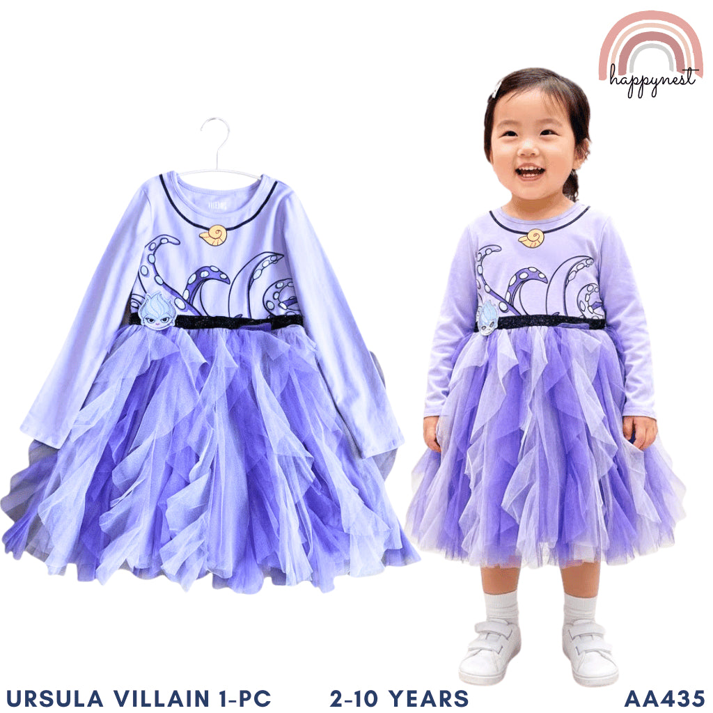 Disney Ursula Villain Tulle Dress for Girls (4-14Y) | AA435