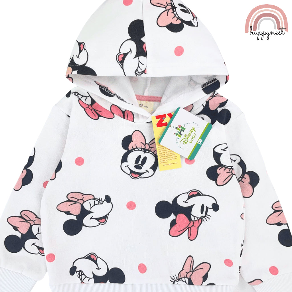 Minnie Baby White Pink Hoodie Jogger Pants Kids 9-36 Months SS606