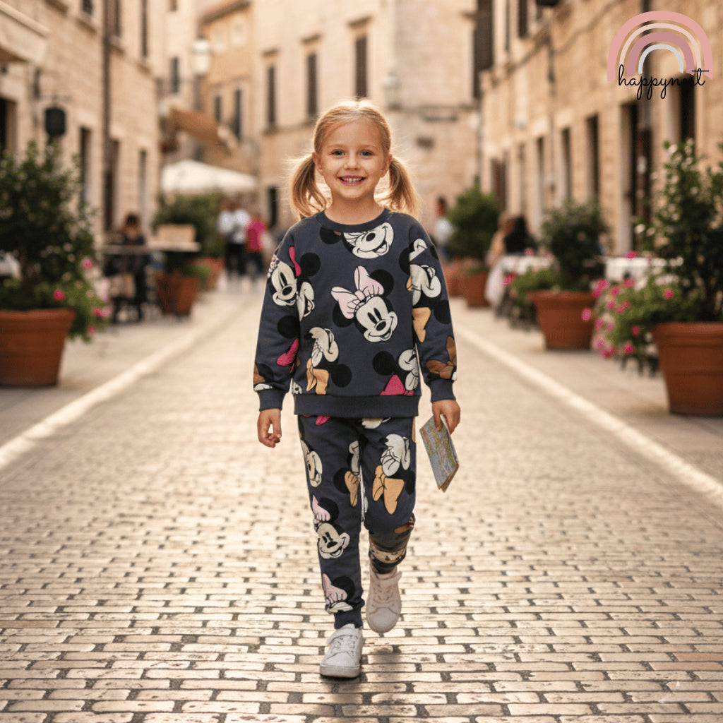 Minnie Mouse Grey Sweatshirt & Pants Set for Girls 2-8Y SS620