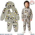 Disney Mickey Mouse Boys 2-Pc Hoodie & Jogger Set | Grey All-Over Print | 2-8 Years (SS678)