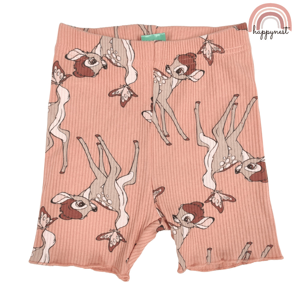 Disney Bambi Toddler Girls 2-Pc Ruffle Top & Shorts Set | Ribbed Cotton | 12-24 Months (B5)