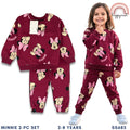 Minnie Girls 2-Pc Pullover & Jogger Set | Maroon Minnie Print | 2-8 Years (SS683)