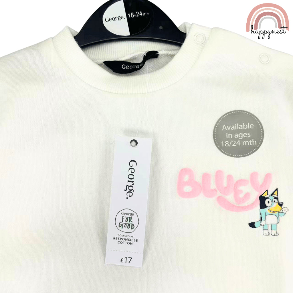 George Bluey Baby Girl Sweatshirt & Ribbed Leggings Set 3-36 Months Outfit SS663