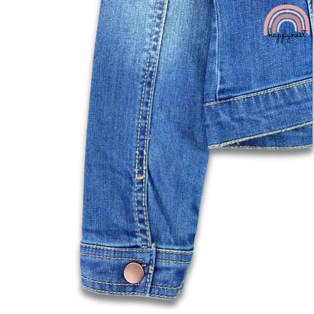 Classic Kids' Denim Biker Jacket for Girls (AA495) | 6-12 Years