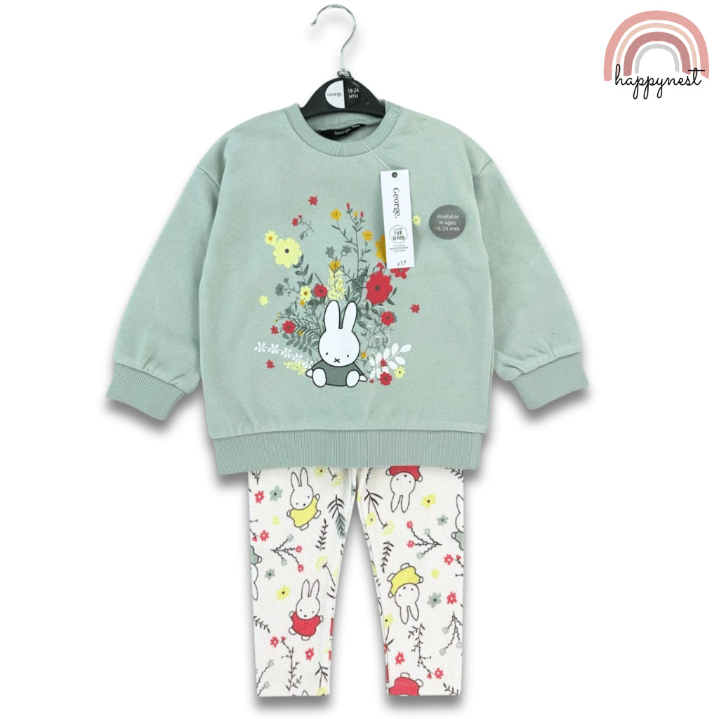 George Bunny 2-Piece Baby Sweater & Leggings Set (6–36M) | SS551