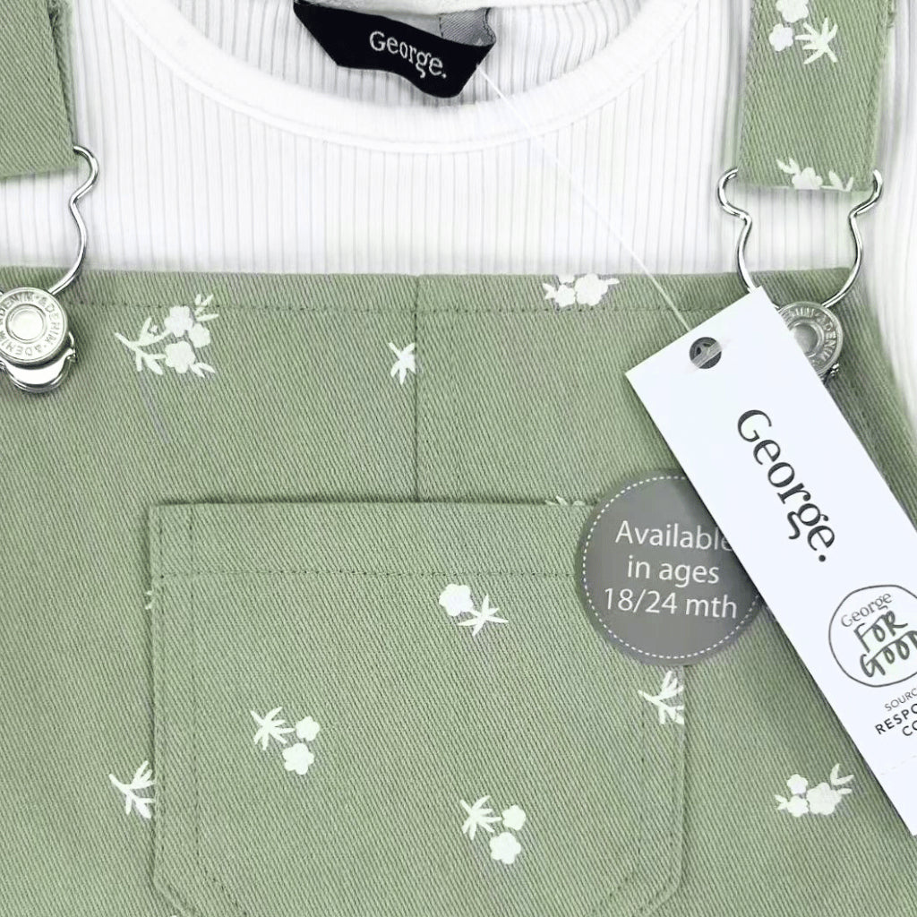 Green Jumper Baby 2-Piece + Ribbed Shirt Set (3–36 Months) | AA363