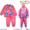 Stitch 2pc Terno Set for Kids Girls Fleece Sweatshirt Trousers Pink 2-8Y SS622