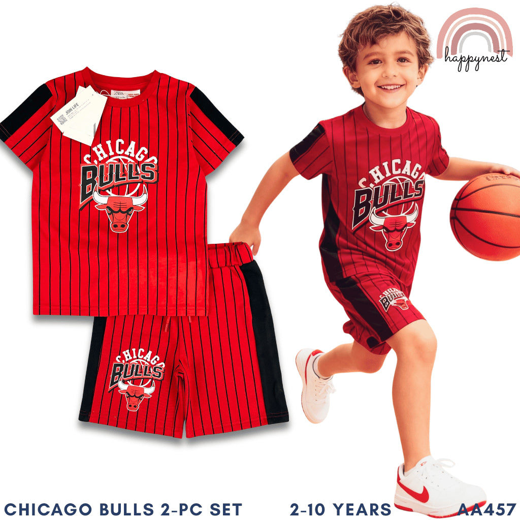 Chicago Bulls Kids' Active 2-Piece Jersey & Shorts Set – AA457 2-10 Years