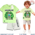Minecraft 2-Piece Summer Tee & Shorts Set 2-10 Years Boys– AA459
