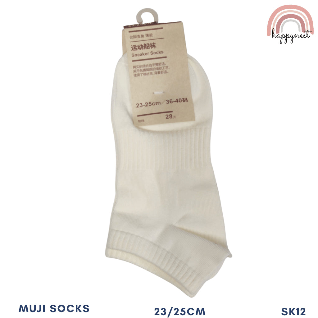 MUJ!-Style Unisex Ankle Socks High Quality Plain Cotton Sock For Kids Color 4.5-7.5 US With Tag 2