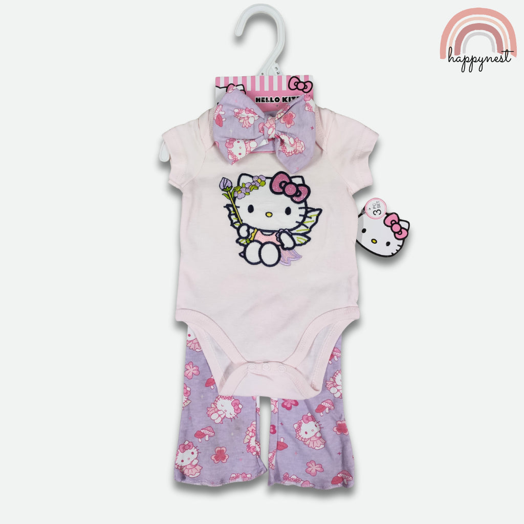 Hello Kitty 3-Pc Fairy Set | Purple Floral Outfit | 3-9 Months | B68