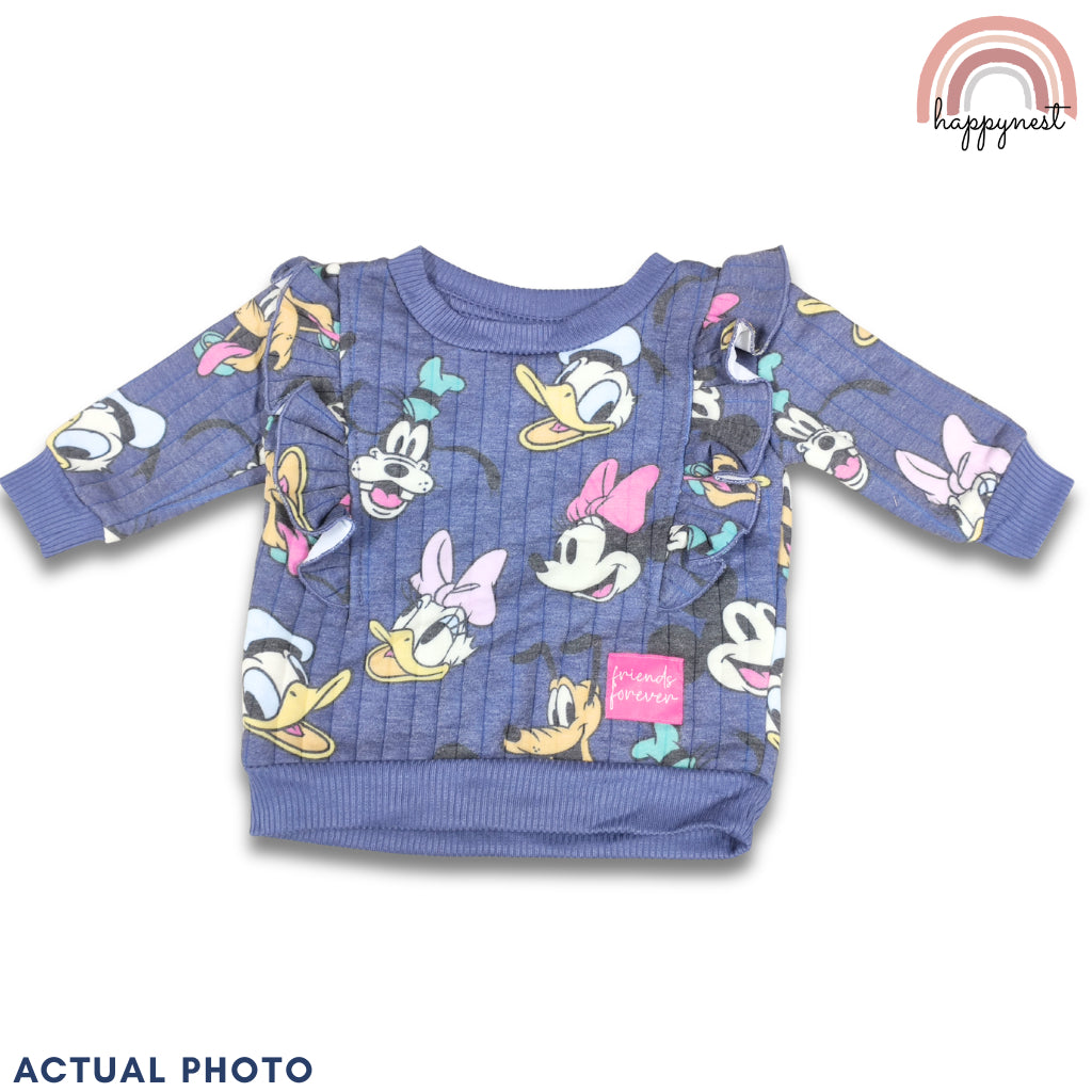 Minnie Girl Tracksuit 2-Pc Ruffle Set | Blue Character Print | 12M - 5 Years | SS704