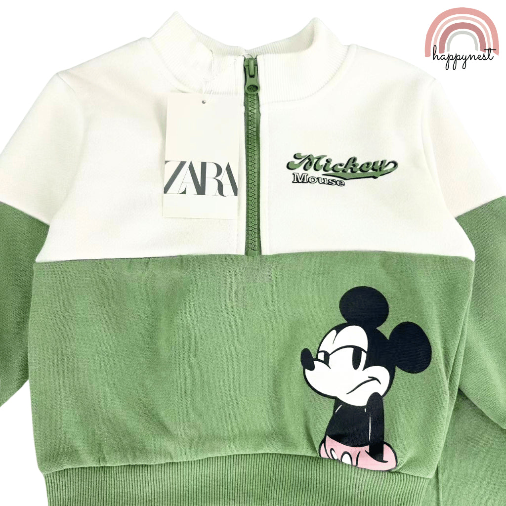 Mickey Green Tracksuit Set (SS260) – For Boys 2-8 Years Old