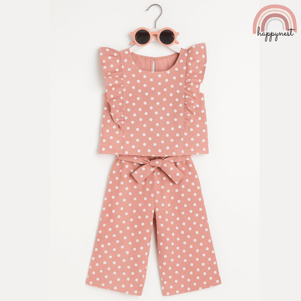 Pink Polka Dot OOTD Set & Sunglasses Set Rachel Zoe for Girls 12M-3Y AA417
