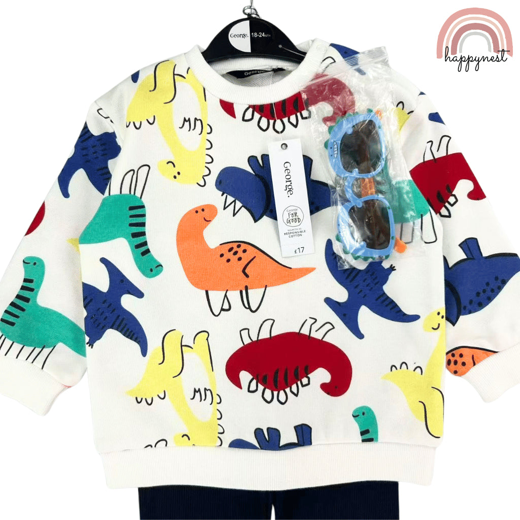 George Dino 3-PC Terno Set Pullover & Pants (3-36M) | SS579