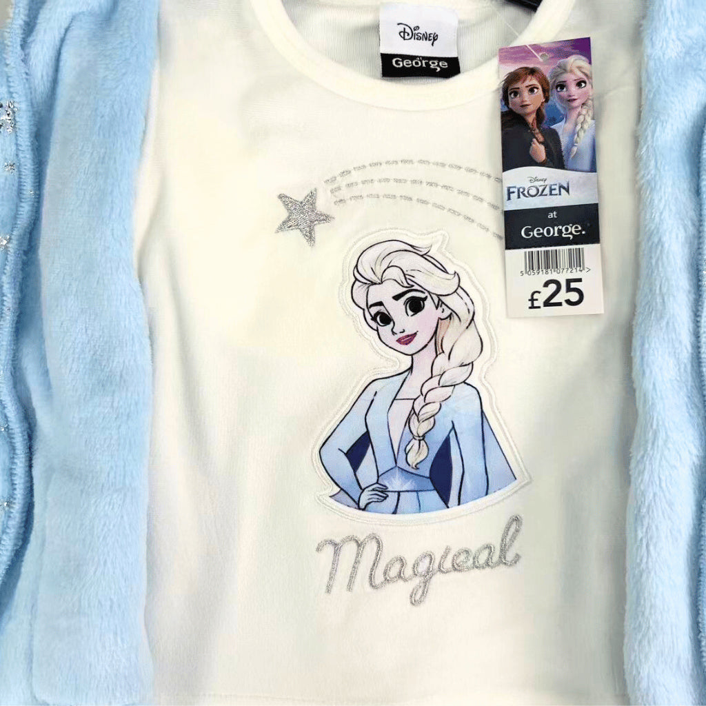 Disney Frozen Elsa Fleece Robe Pajama Set (3-36M) | AA433