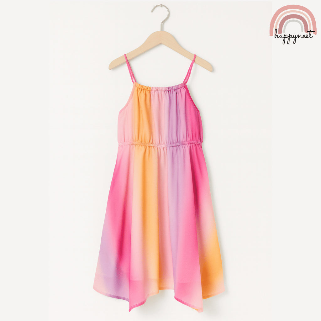 Girls Sunset Ombre Spaghetti Strap Dress (2-12Y) | AA431