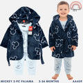 Mickey Fleece Robe Pajama Terno Set (3-36M) | AA439