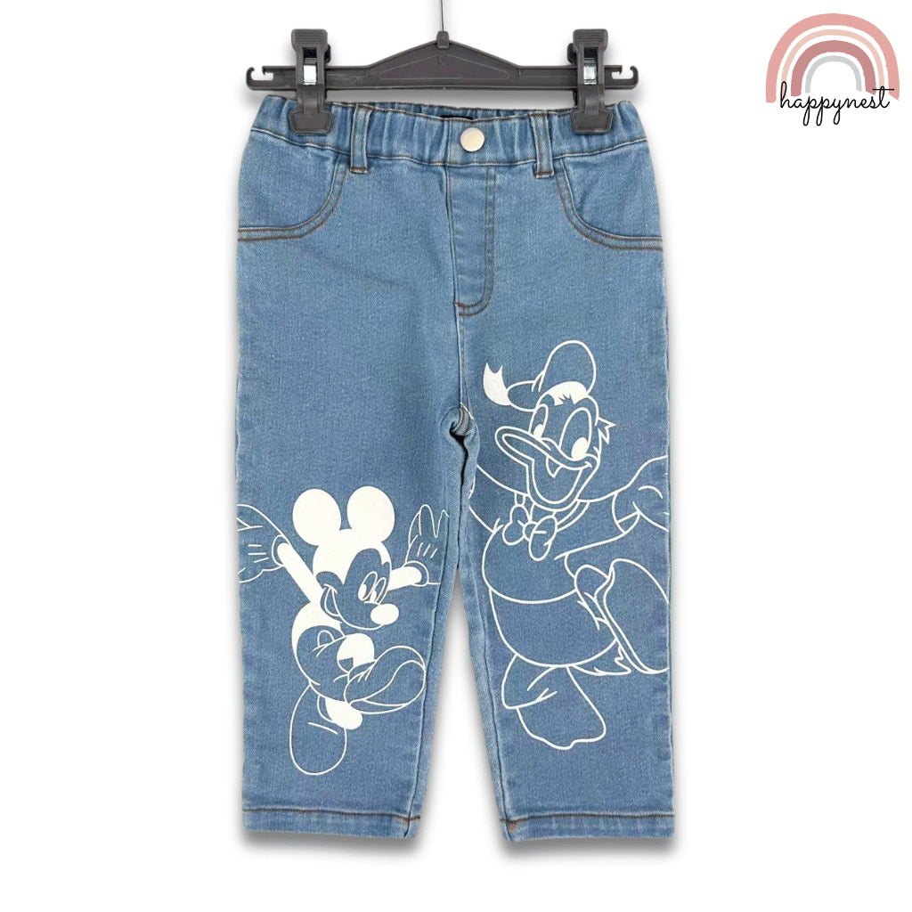 KIABI Mickey Mouse Boy Terno Hoodie & Denim Jeans (6M-4Y) | SS630