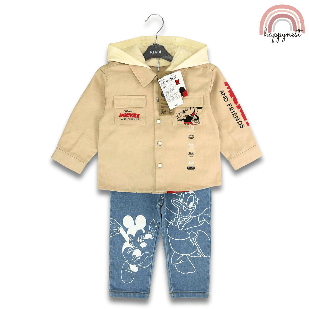 Mickey 2pc Terno Set for Boys Jacket Jeans Denim Hoodie 6M-4Y SS631