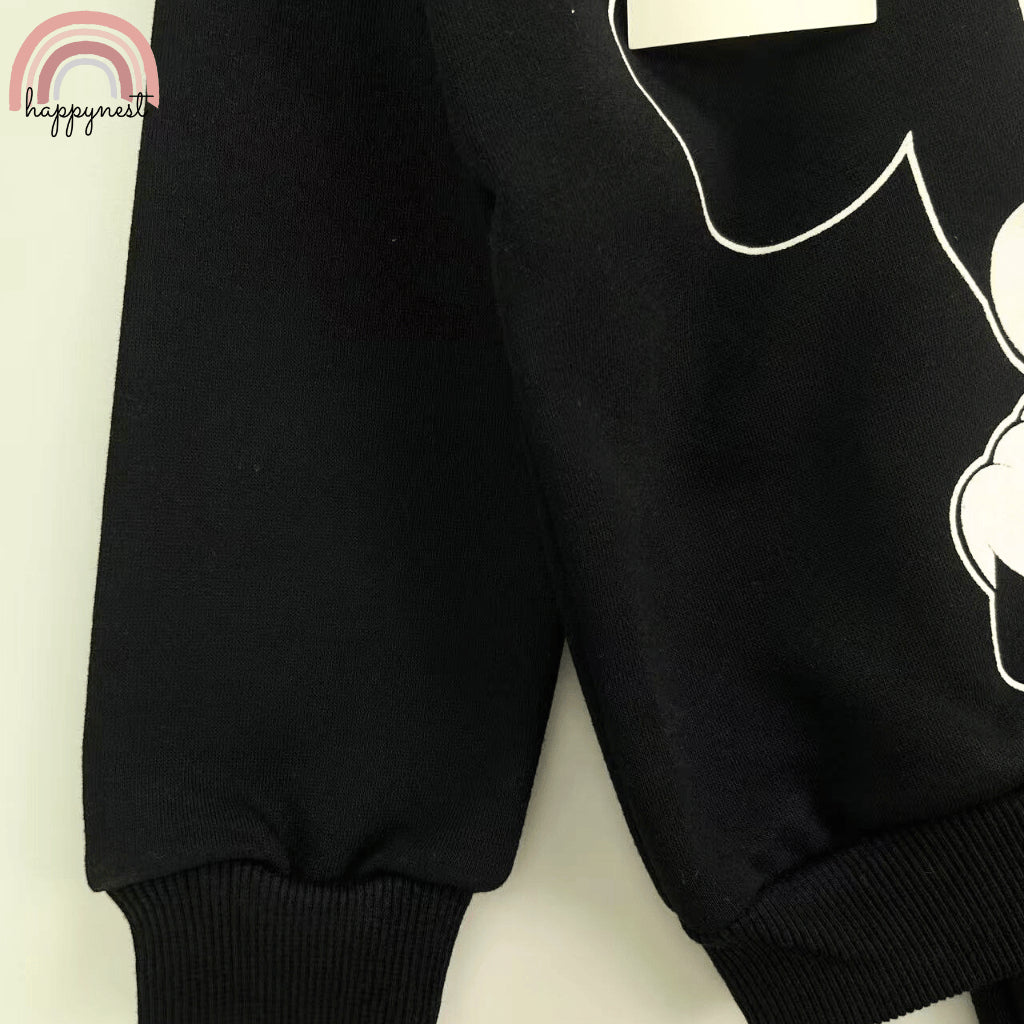 Mickey Mouse Kids Terno Set Sweatshirt Jogger Pants Black 2-8y SS652
