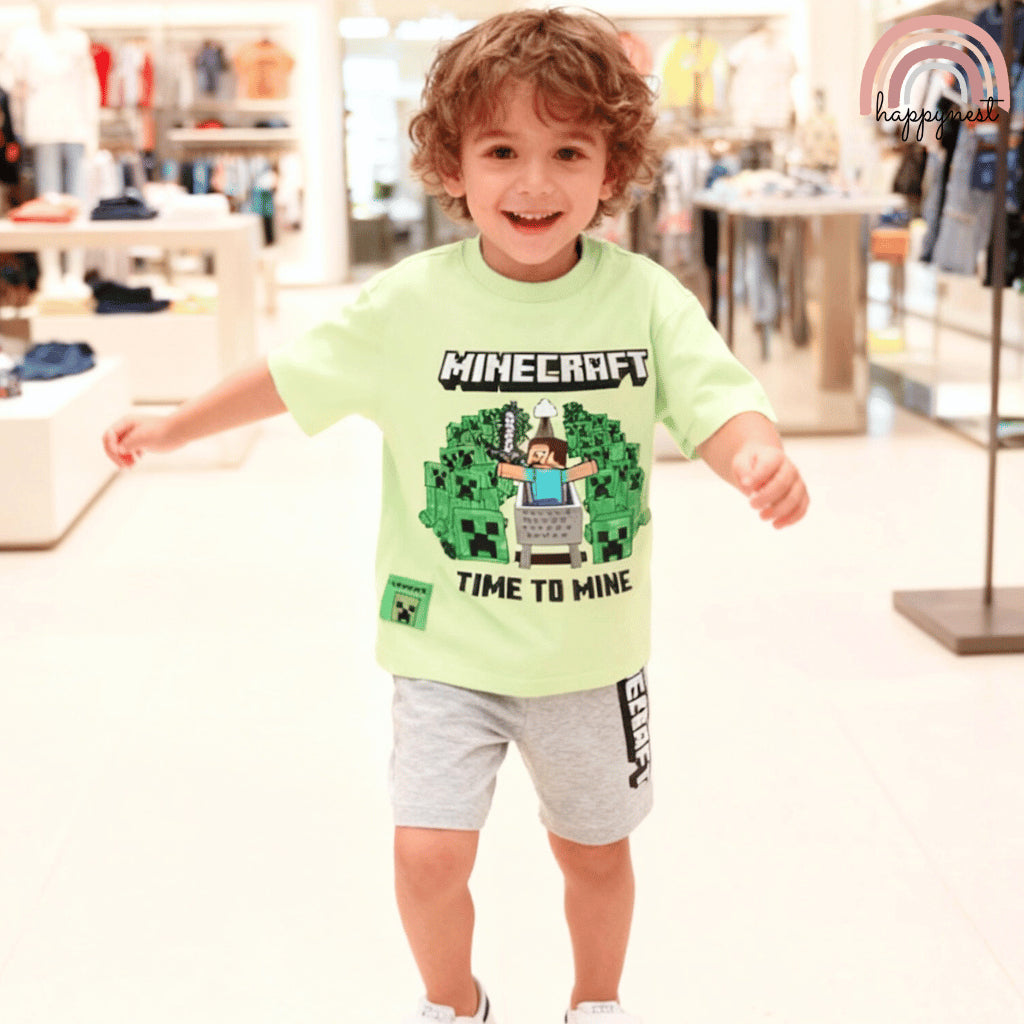 Minecraft 2-Piece Summer Tee & Shorts Set 2-10 Years Boys– AA459
