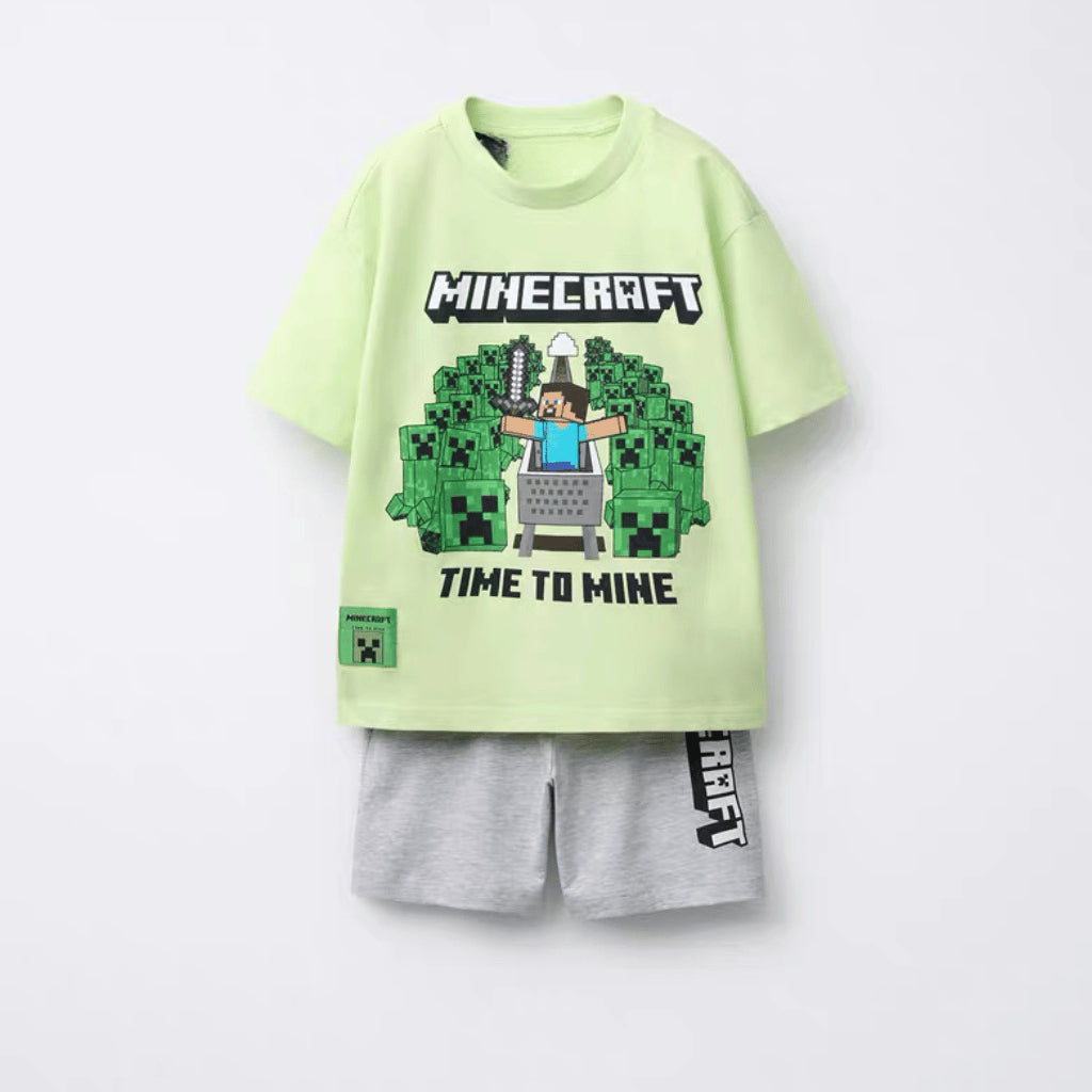 Minecraft 2-Piece Summer Tee & Shorts Set 2-10 Years Boys– AA459
