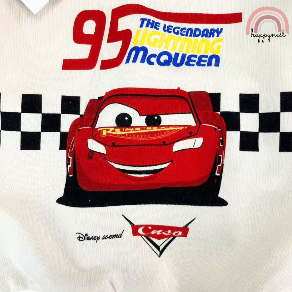 Lightning McQueen Boy OOTD 2-Pc Tracksuit - Cozy Sweatshirt & Joggers (Ages 2-8) SS671