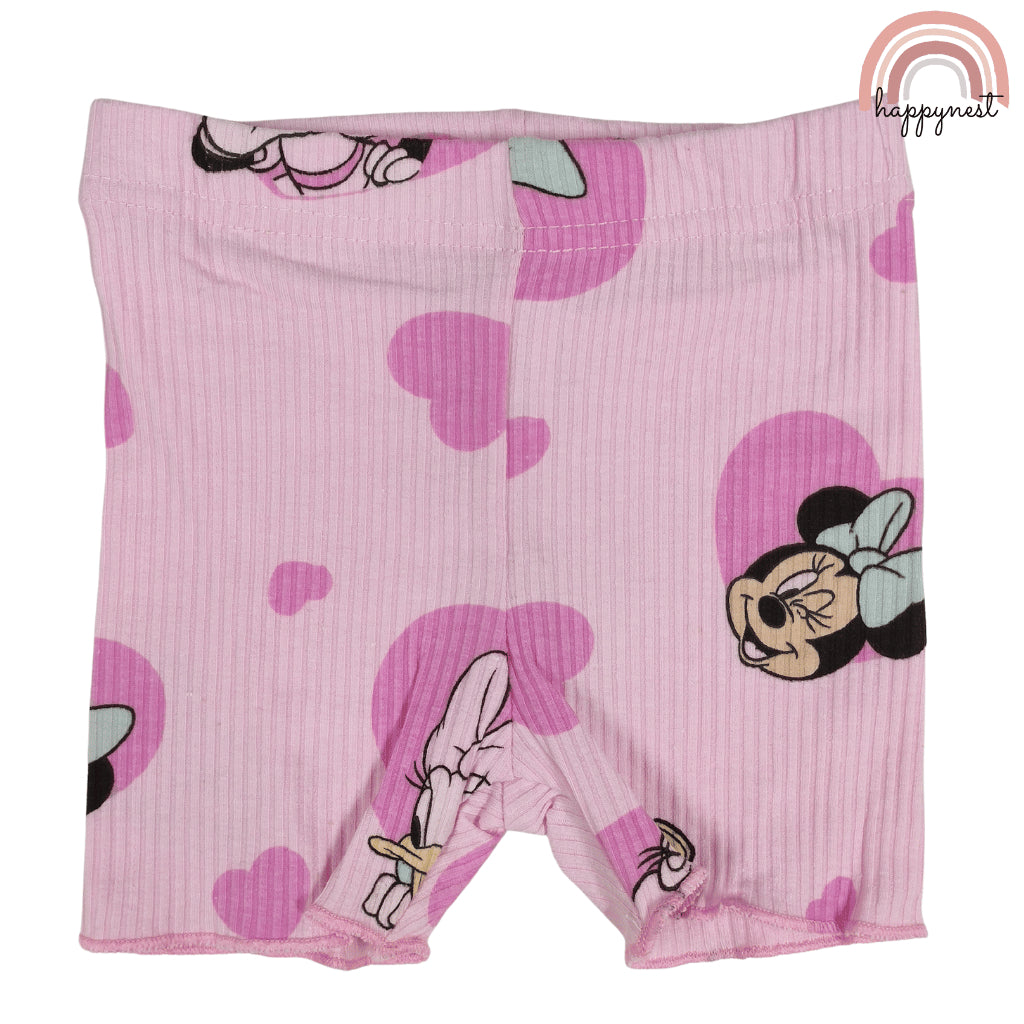 Disney Minnie & Daisy Toddler Girls 2-Pc Ruffle Set | Pink Ribbed Cotton | 3m - 4 Years (B8)