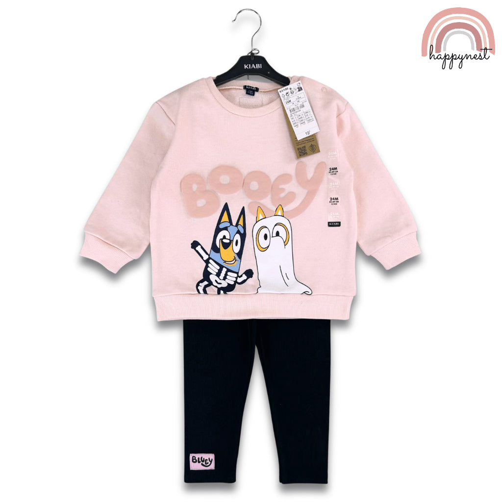Bluey Kids Girls 2-Pc | Pink "Booey" Sweatshirt & Leggings | 3-36 Months (SS686)