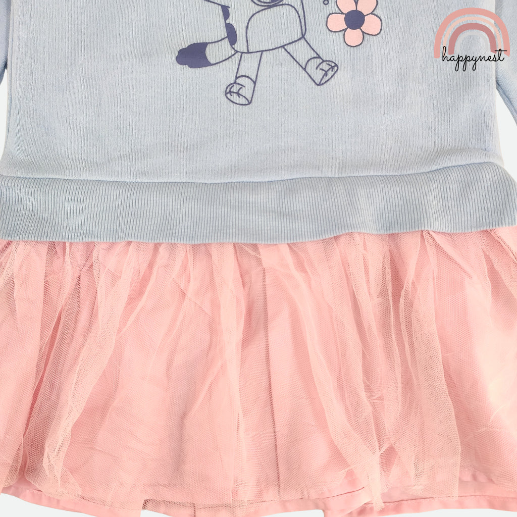 Bluey Kids Long Sleeve Tulle Dress (2-5 Years) - AA465