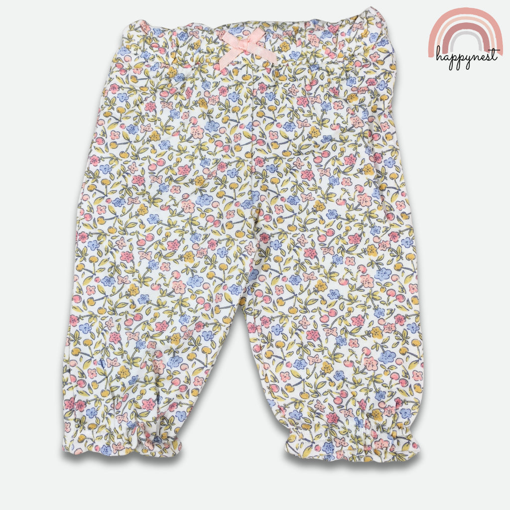 Tahari Baby Girl 4-Pc Gift Set 3-9 Months | Ribbed Bodysuit & Floral Bloomers (B64)