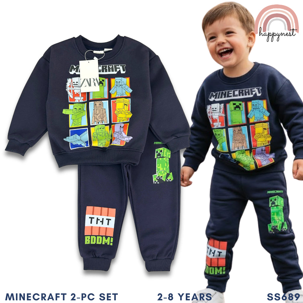Minecraft Boy 2-PC Sweatshirt & Joggers Set (SS689) | 2-8Y