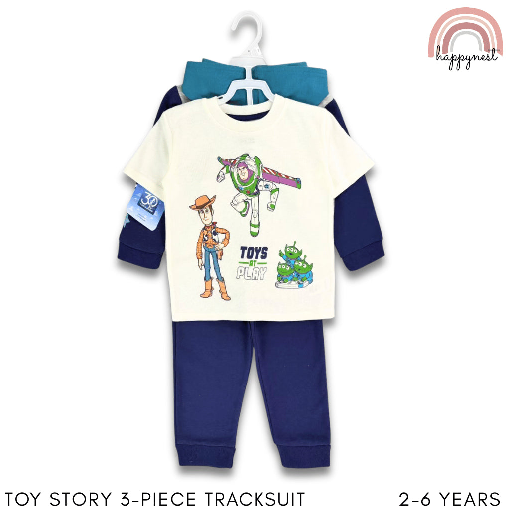 Toy Story Kids 3PC Tracksuit – Hoodie, Shirt & Jogger Pants Set | 12 Months - 7 Years (SS536)