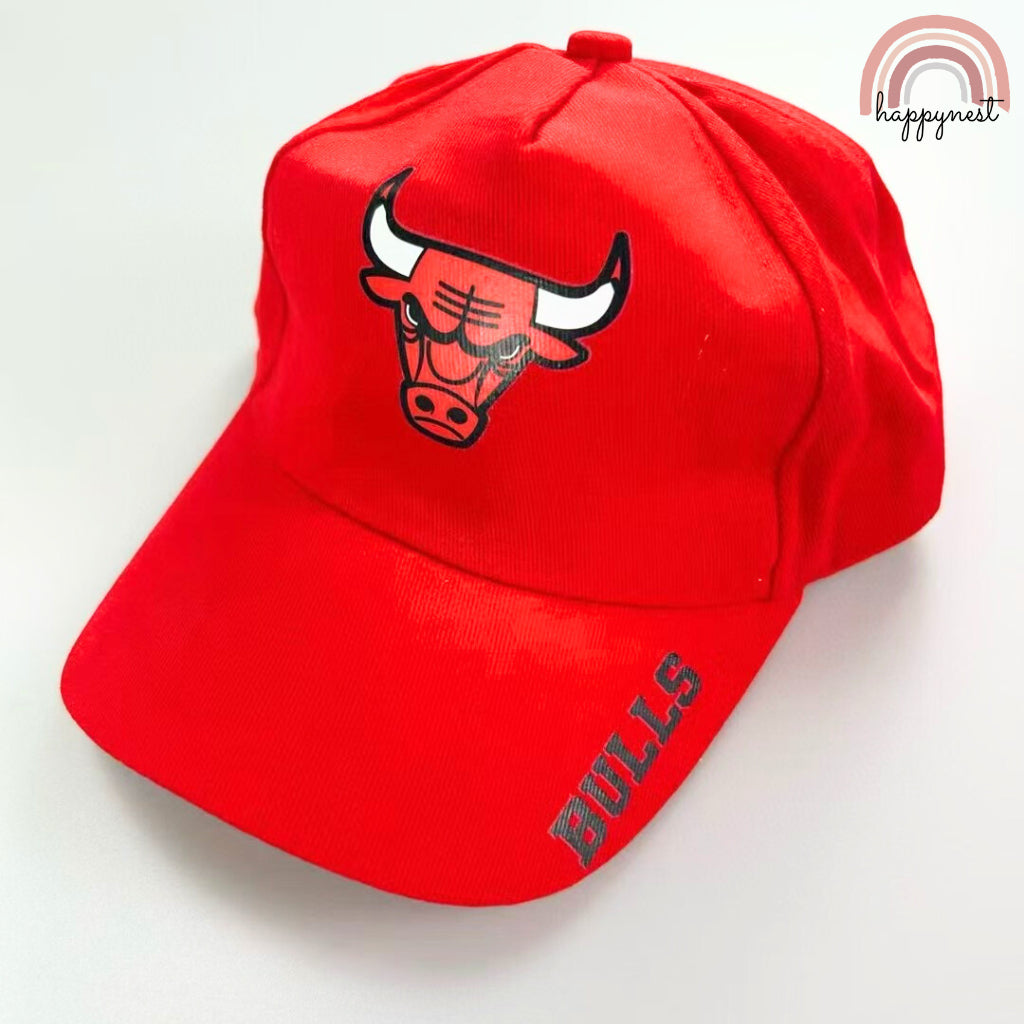 Chicago Bulls Baby Boys 3PC Tracksuit – Hoodie, Jogger Pants & Red Cap Set 6–36M (SS538)