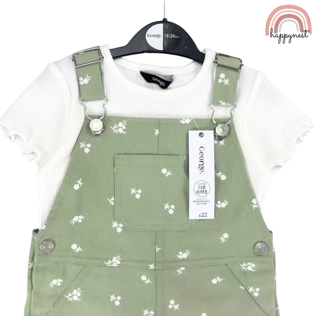 Green Jumper Baby 2-Piece + Ribbed Shirt Set (3–36 Months) | AA363