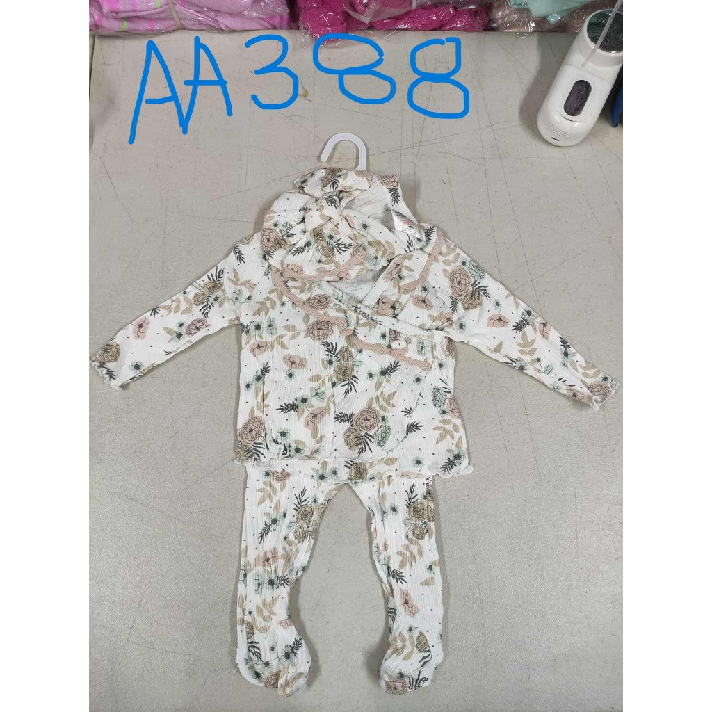 Baby Girl 2-PC / 3-PC / 4 PC Ruffle Long Sleeve Outfit Set Rachel Zoe 3-6-9 Months