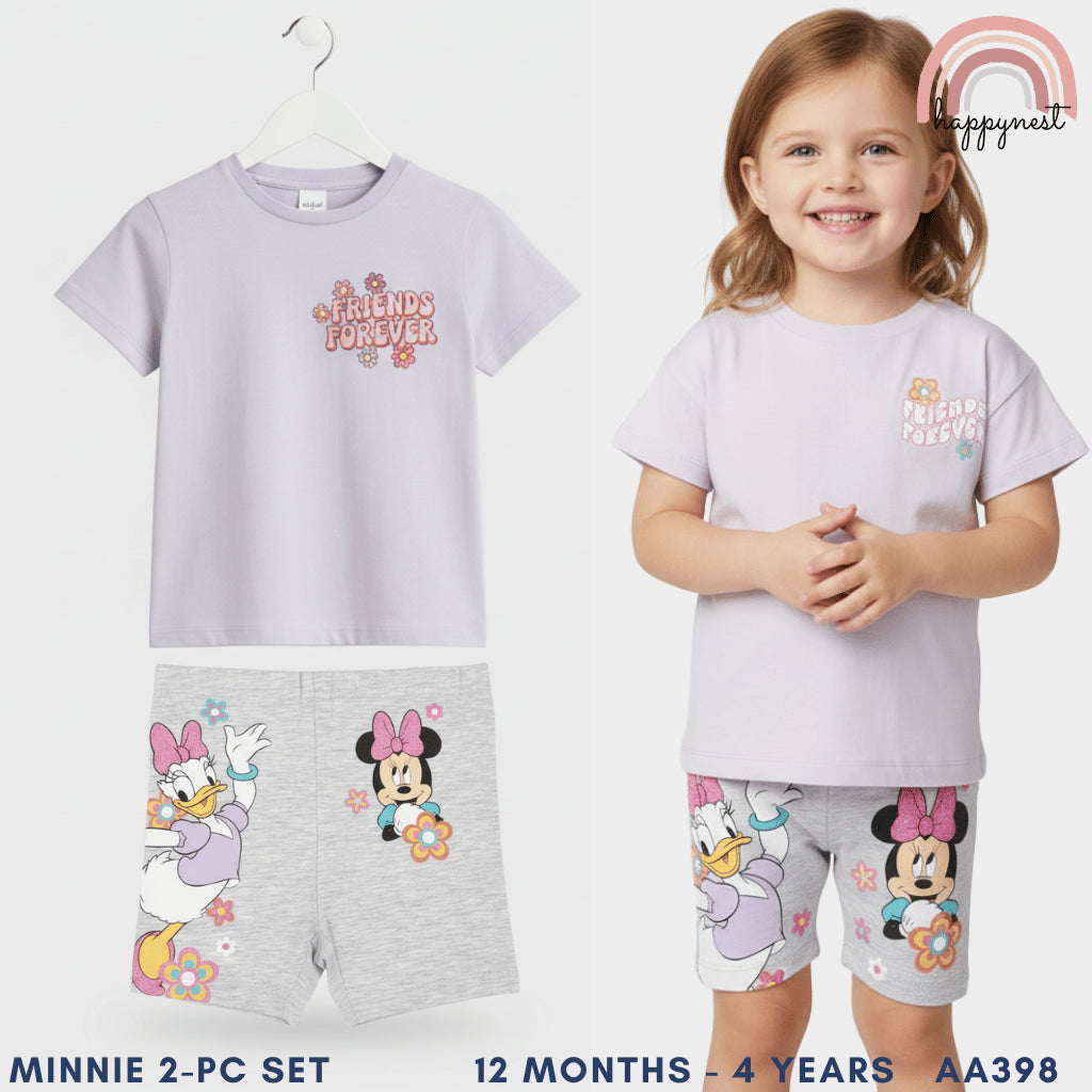 Minnie Shirt Shorts OOTD Set AA398 12 Months - 4 Years AA398