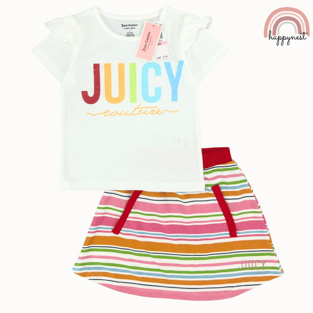 Juicy Couture Terno Set for Girls T-Shirt & Skirt (2-10Y) | AA412