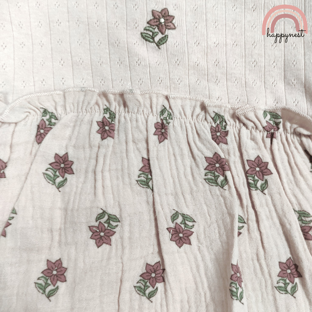 Baby Girl Dress Set w/ Headband & Socks (3-9M) | AA326 Rabbit Bear