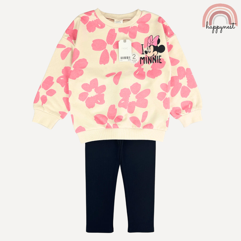 NEXT Minnie Mouse Floral Terno Set for Girls (3-7Y) | SS624