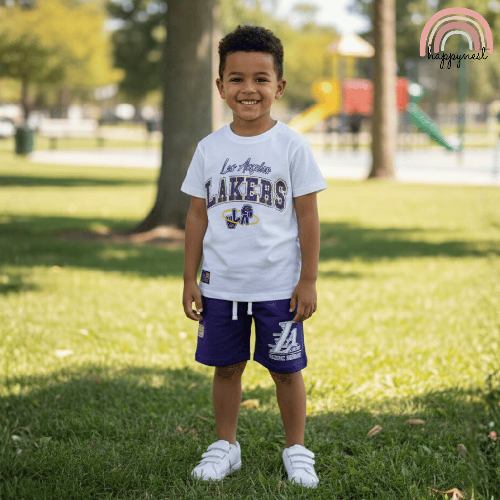 LA Lakers Basketball Terno Set for Kids (2-10Y) | AA450