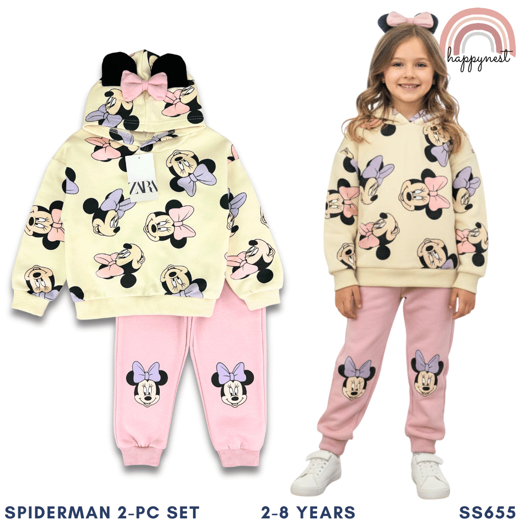 Minnie Mouse Hoodie Terno Set (2-8Y) | SS655