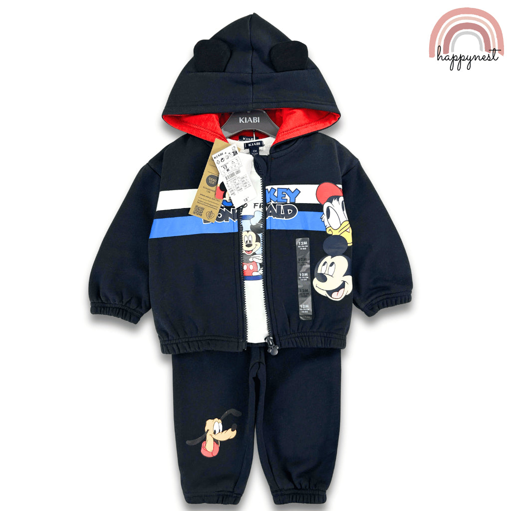 KIABI Mickey 3-PC Baby Terno Hoodie Set (6-36M) | SS627