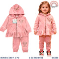 Disney Minnie Mouse Velour Terno Set Hoodie (3-36M) | SS588
