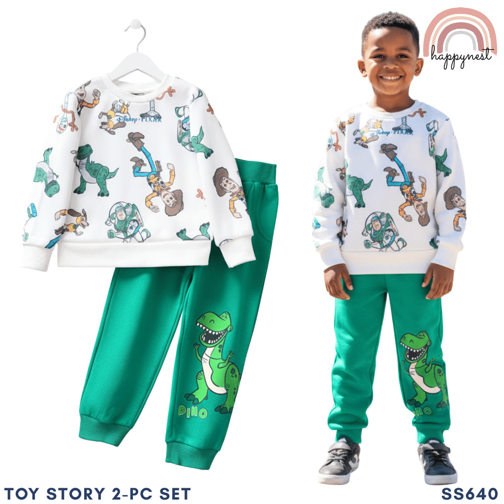 Toy Story White Sweatshirt & Green Joggers Set for Boys 2-8Y SS640