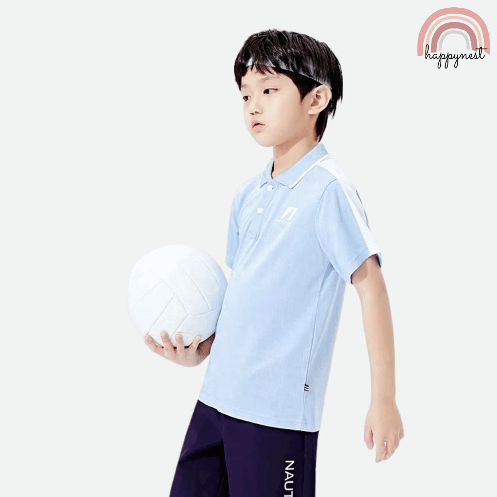 Nautica Kids 2-Pc Polo Set - Light Blue Shirt & Navy Shorts | Boys 2-10Y (AA471)