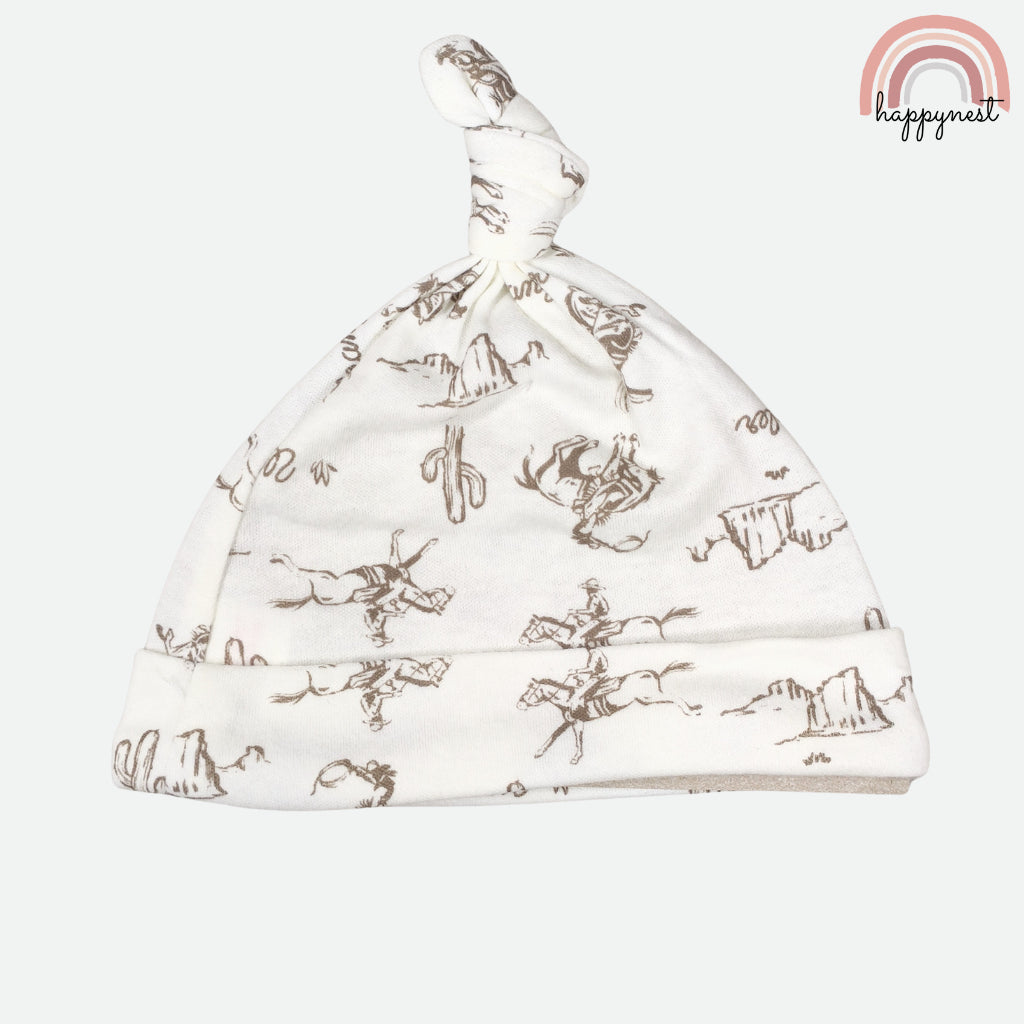 Wrangler Baby 2-Pc Sleepsuit & Hat Set | Cowboy Print (B55) 3 - 9 Months