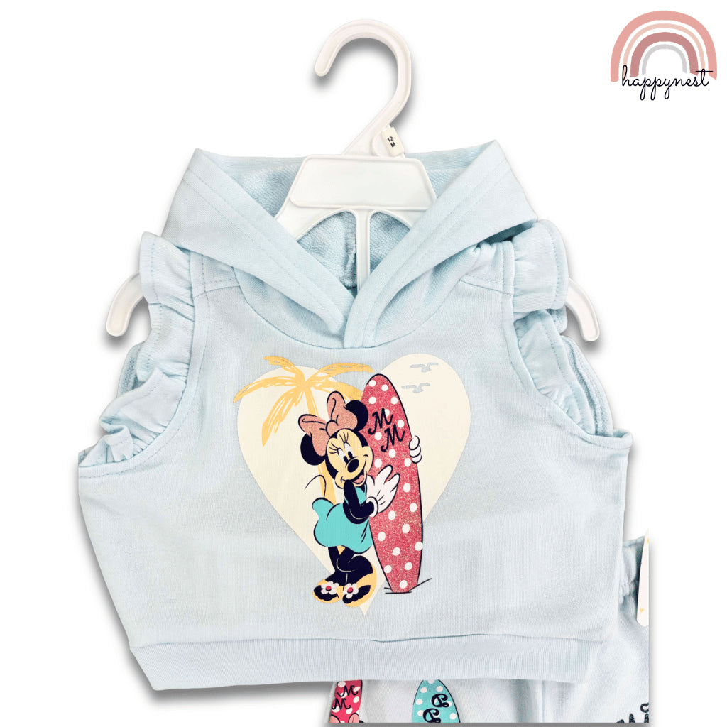Minnie Mouse Summer Vibes 2-PC Hoodie & Shorts Set (AA490) | 2-6 years