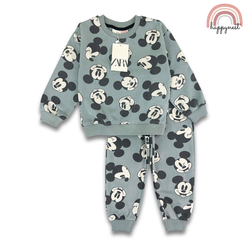 Mickey Boy OOTD Print 2-PC Sweatshirt & Joggers Set (SS694) | 2-8Y